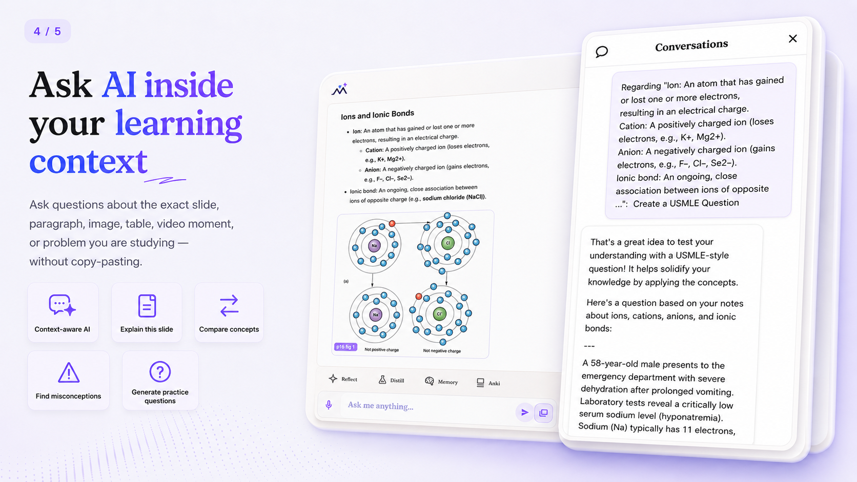 Ask AI inside your learning context